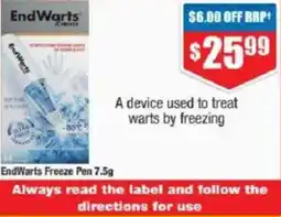 Chemist Warehouse Endwarts freeze pen offer