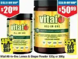 Chemist Warehouse Vital all-in-one lemon & ginger powder offer