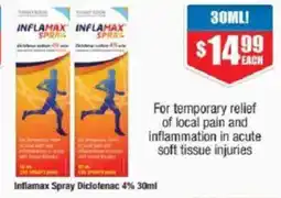 Chemist Warehouse Inflamax spray diclofenac offer