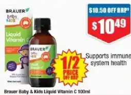 Chemist Warehouse Brauer baby & kids liquid vitamin c offer