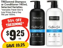 IGA TRESemmé Shampoo or Conditioner offer