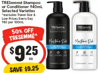 IGA TRESemmé Shampoo or Conditioner offer
