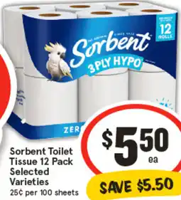 IGA Sorbent Toilet Tissue offer