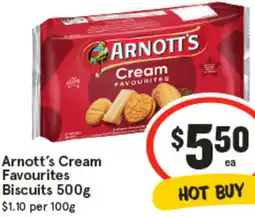 IGA Arnott's Cream Favourites Biscuits offer