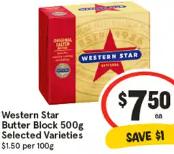 IGA Western Star Butter Block offer