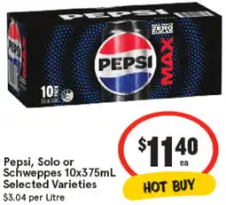 IGA Pepsi, Solo or Schweppes offer
