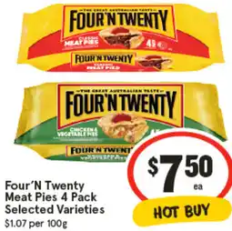 IGA Four'N Twenty Meat Pies offer