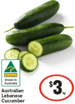 IGA Australian Lebanese Cucumber offer