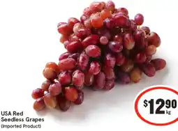 IGA USA Red Seedless Grapes offer
