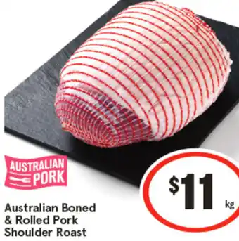 IGA Australian Boned & Rolled Pork Shoulder Roast offer