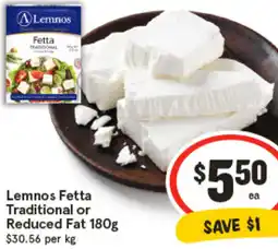 IGA Lemnos Fetta Traditional or Reduced Fat offer