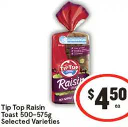 IGA Tip Top Raisin Toast offer