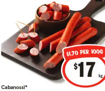 IGA Cabanossi offer