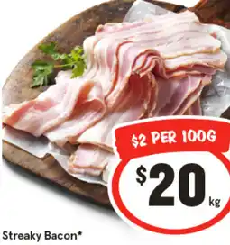 IGA Streaky Bacon offer