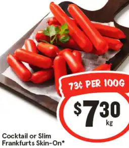 IGA Cocktail or Slim Frankfurts Skin-On offer