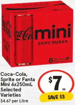 IGA Coca-Cola, Sprite or Fanta Mini offer