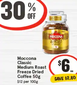 IGA Moccona Classic Medium Roast Freeze Dried Coffee offer