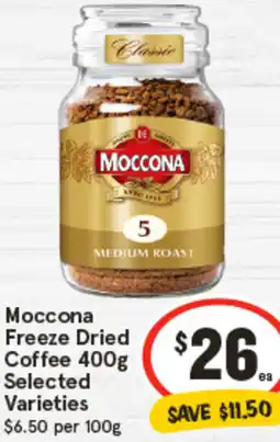 IGA Moccona Freeze Dried Coffee offer