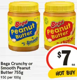 IGA Bega Crunchy or Smooth Peanut Butter offer