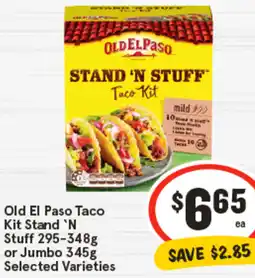 IGA Old El Paso Taco Kit Stand 'N Stuff or Jumbo offer