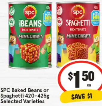 IGA SPC Baked Beans or Spaghetti offer