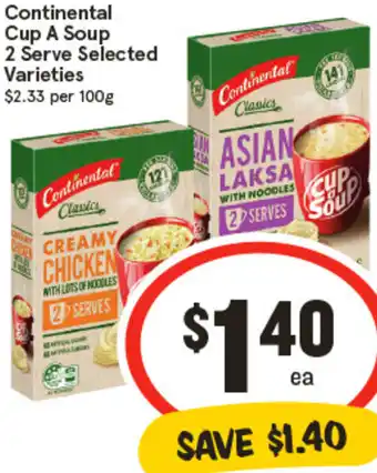 IGA Continental Cup A Soup offer