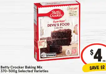 IGA Betty Crocker Baking Mix offer