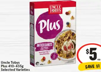IGA Uncle Tobys Plus offer