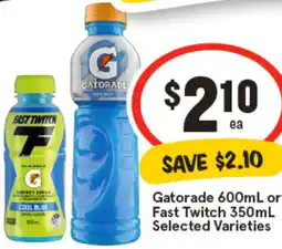 IGA Gatorade or Fast Twitch offer