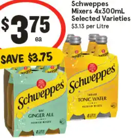 IGA Schweppes Mixers offer