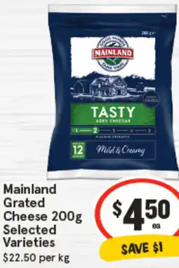 IGA Mainland Grated Cheese offer