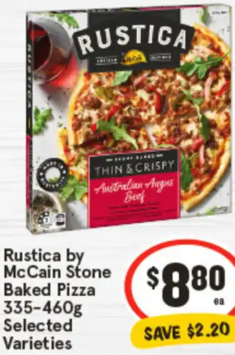 IGA Rustica by McCain Stone Baked Pizza offer