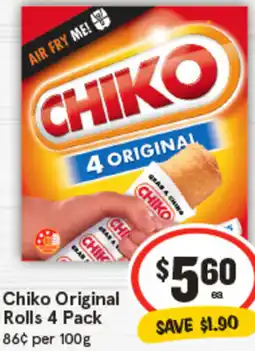 IGA Chiko Original Rolls offer