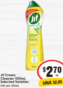 IGA Jif Cream Cleanser offer