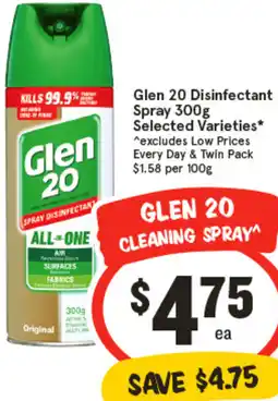 IGA Glen 20 Disinfectant Spray offer