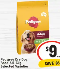 IGA Pedigree Dry Dog Food offer
