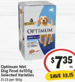 IGA Optimum Wet Dog Food offer