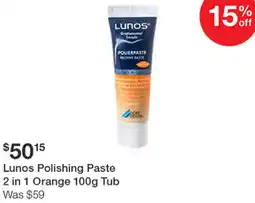 Henry Schein Lunos Polishing Paste 2 in 1 Orange Tub offer