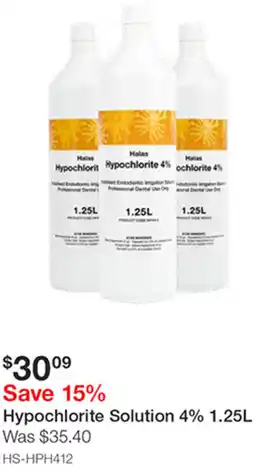 Henry Schein Hypochlorite Solution 4% offer