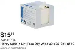 Henry Schein Henry Schein Lint Free Dry Wipe offer