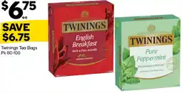 Woolworths Twinings Tea Bags offer