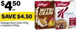 Woolworths Kellogg’s Nutri-Grain or Special K offer