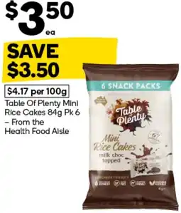 Woolworths Table Of Plenty Mini Rice Cakes offer