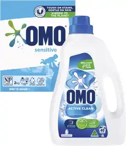 Coles Omo Laundry Liquid 2 Litre or Powder 2kg offer