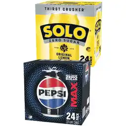 Woolworths Pepsi Max, Mountain Dew, Solo Zero Sugar or Sunkist Zero Sugar Soft Drink Varieties 24 x 375ml offer