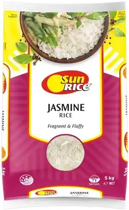 Coles Sunrice Jasmine Rice 5kg offer