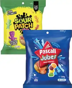 Coles Pascall Lollies 300g or Sour Patch 190g offer