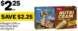 Woolworths Kellogg’s LCM’s or Nutri-Grain Bars offer