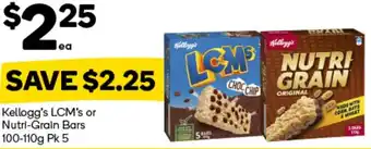 Woolworths Kellogg’s LCM’s or Nutri-Grain Bars offer