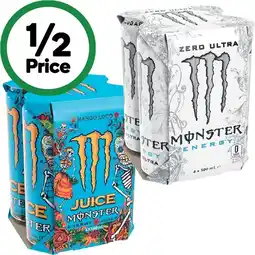Woolworths Monster Energy Drink 4 x 500ml offer